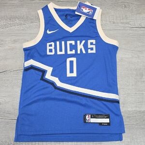 NWT NBA Nike Blue Bucks Jersey. Damian Lillard! Size Small